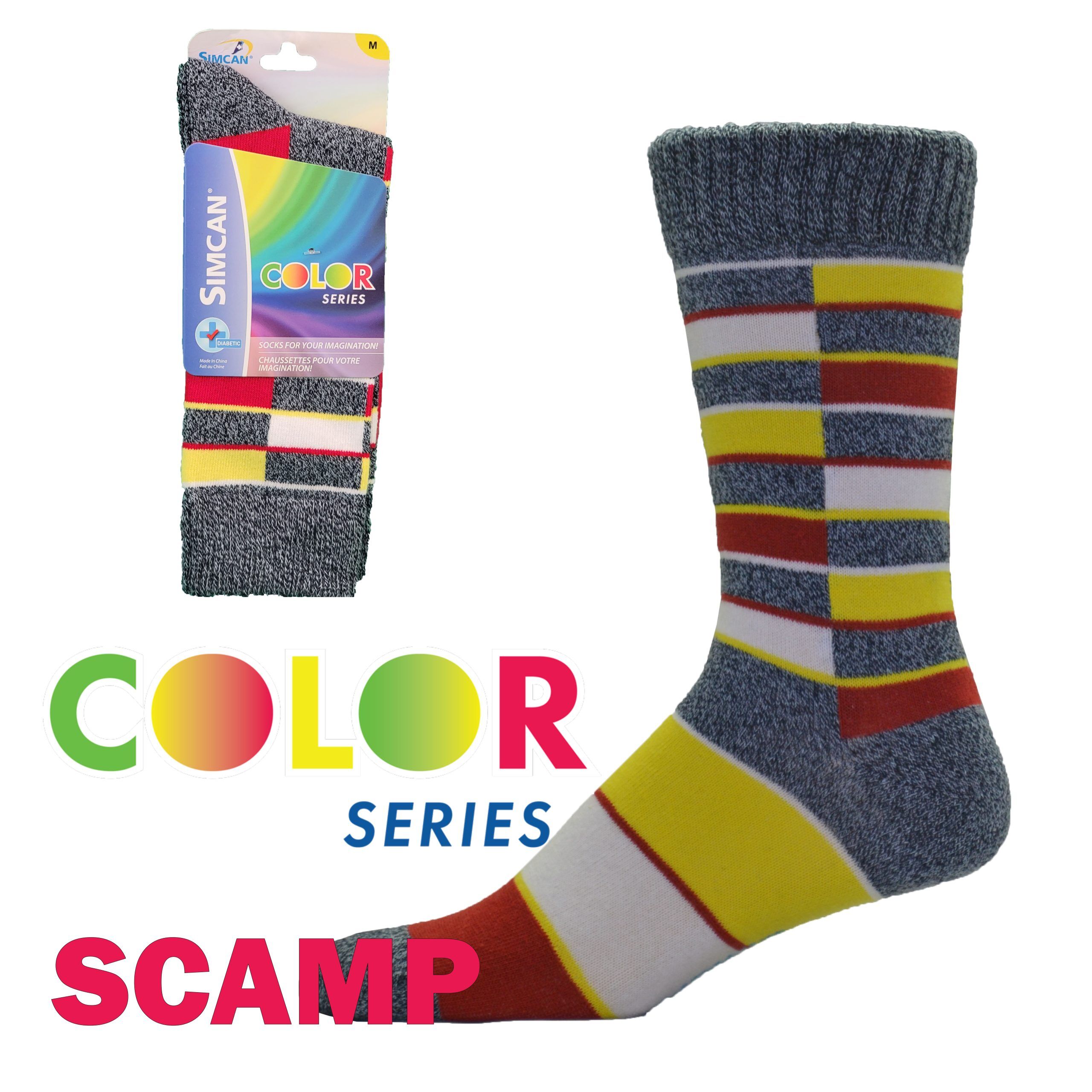 Color Series Scamp Diabetic socks